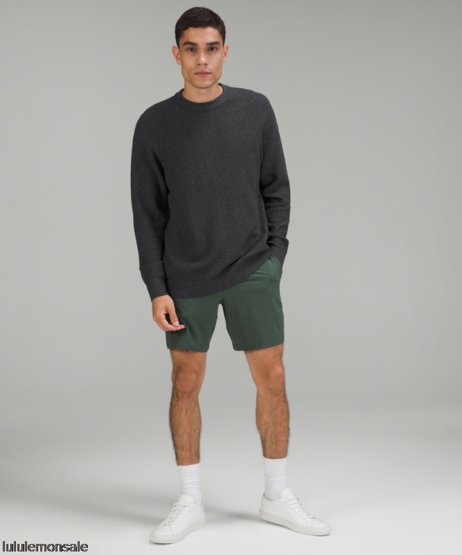 Lululemon Deutschland DELULU933 | Strukturstrickpullover Mit Rundhalsausschnitt Schwarz Meliert